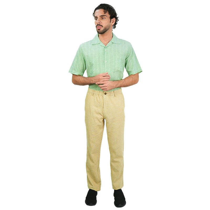 Giordano Men's Slim Taper Linen Cotton Khakis - first_variant_option_2 Premium Pants for Giordano