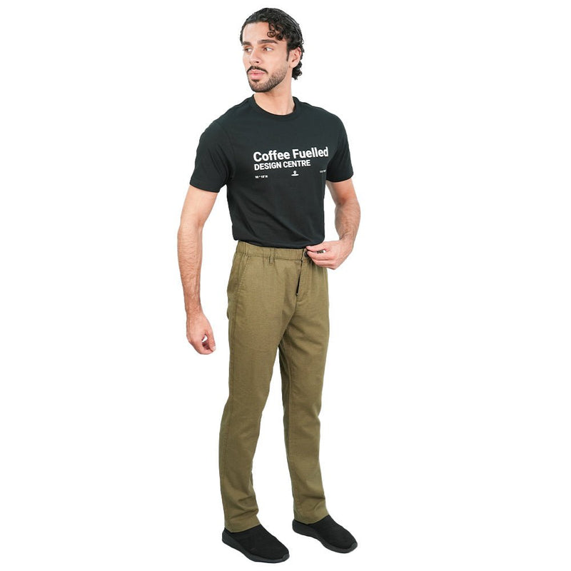 Giordano Men's Slim Taper Linen Cotton Khakis - first_variant_option_2 Premium Pants for Giordano