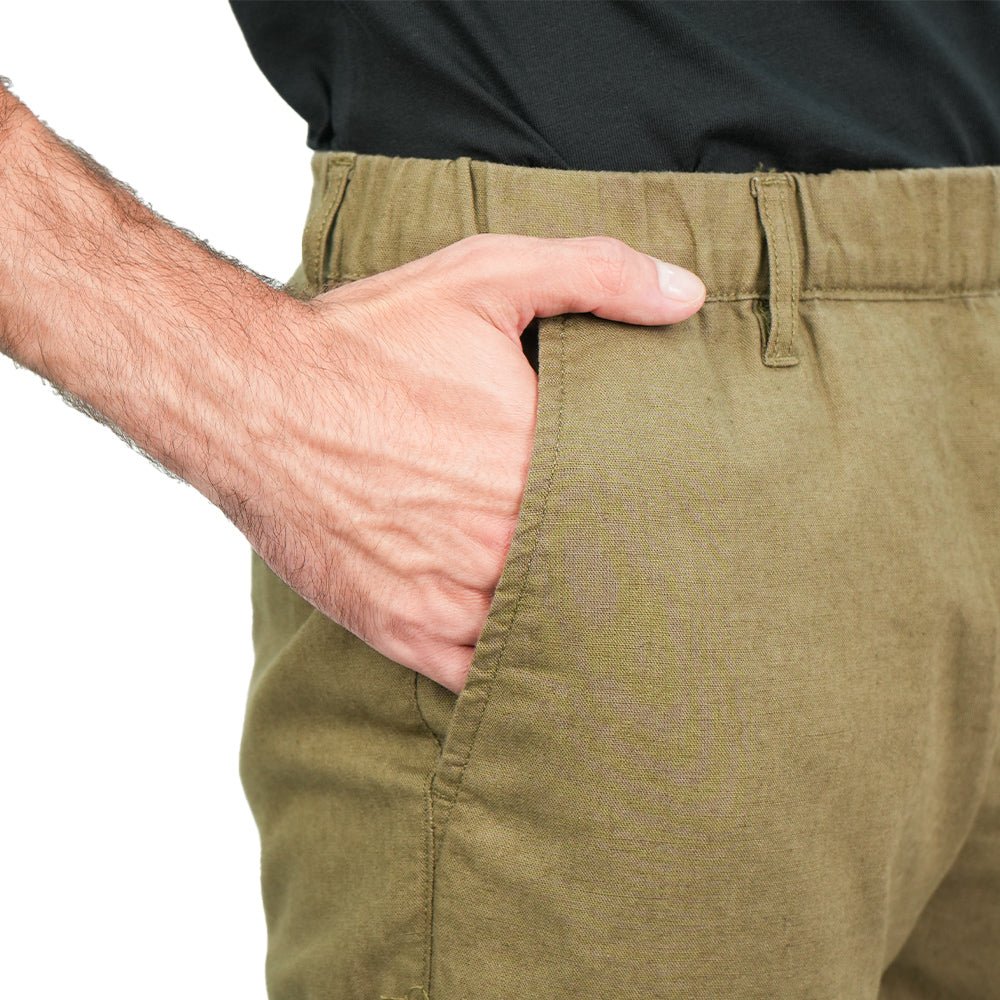 Giordano Men's Slim Taper Linen Cotton Khakis - first_variant_option_2 Premium Pants for Giordano