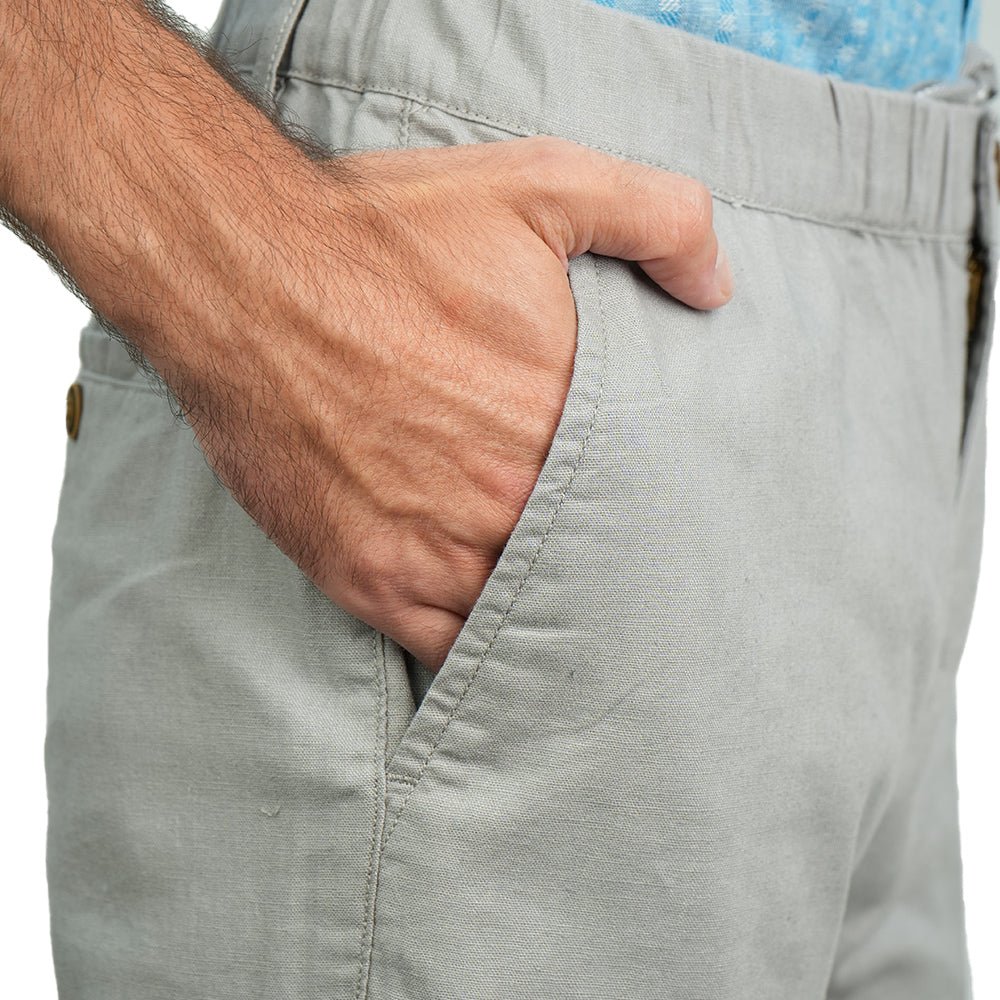 Giordano Men's Slim Taper Linen Cotton Khakis - first_variant_option_2 Premium Pants for Giordano