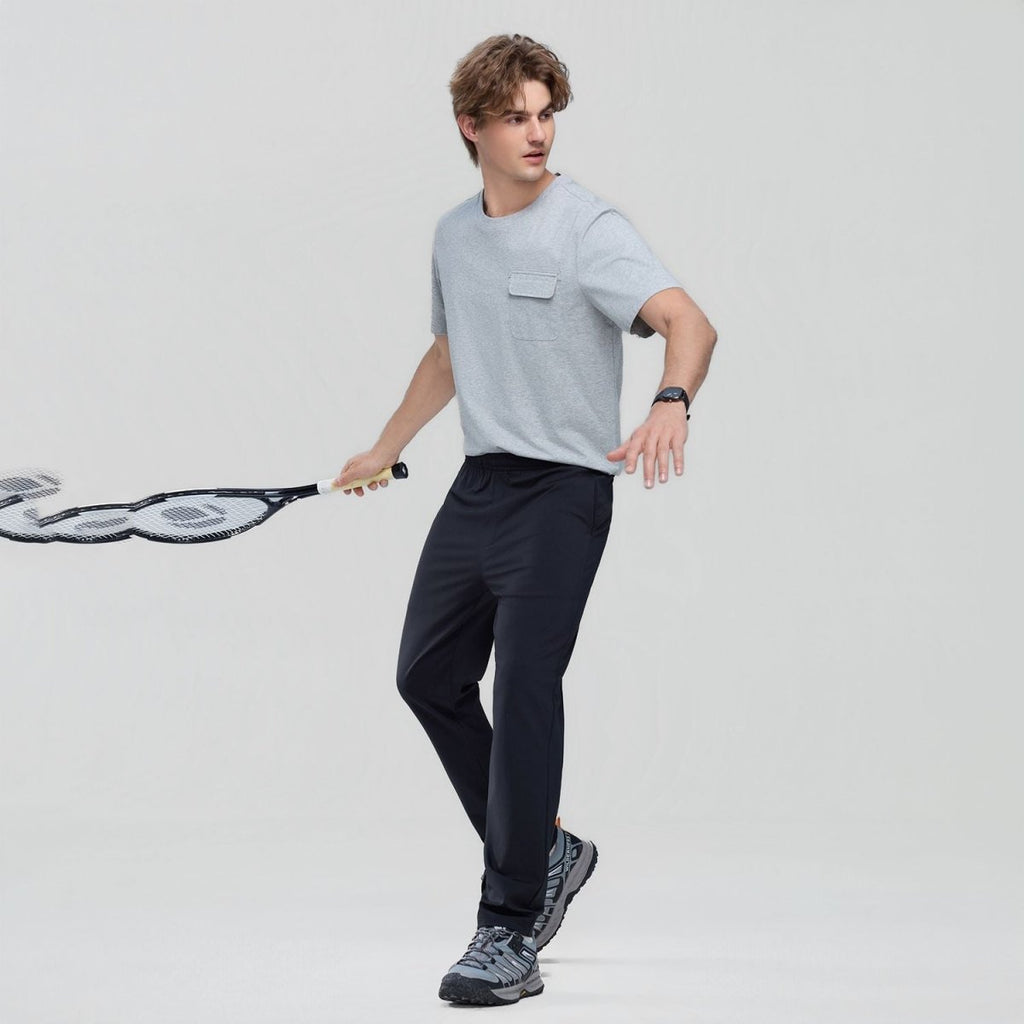 Giordano Men’s Slim Tapered Interlock Jogger with Elastic Waist - Premium Joggers