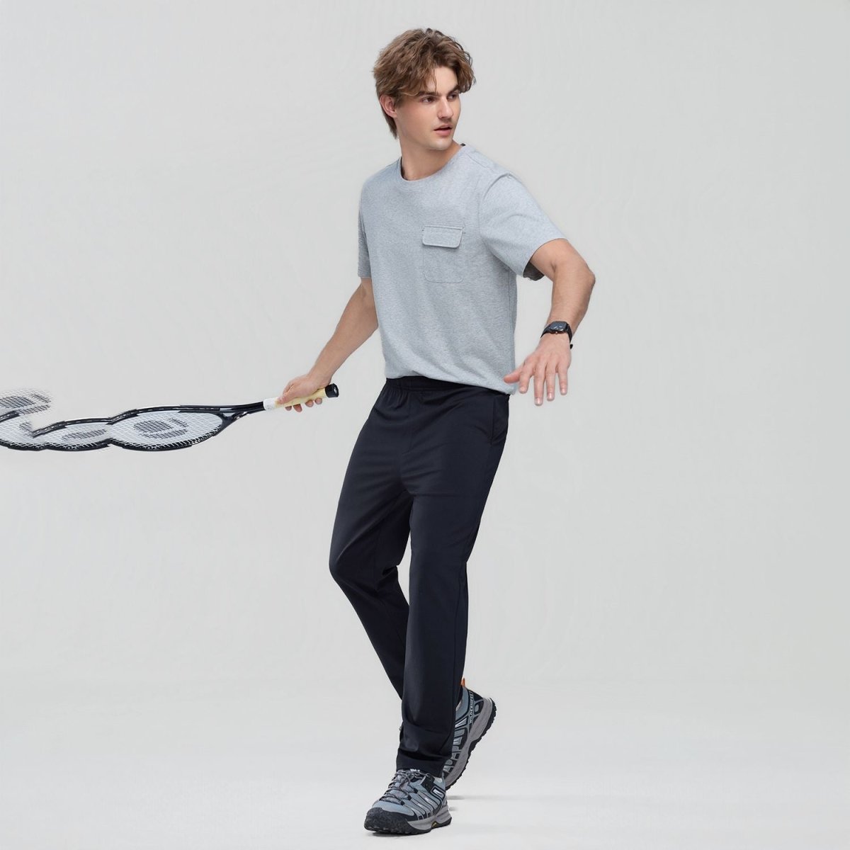 Giordano Men’s Slim Tapered Interlock Jogger with Elastic Waist - Premium Joggers
