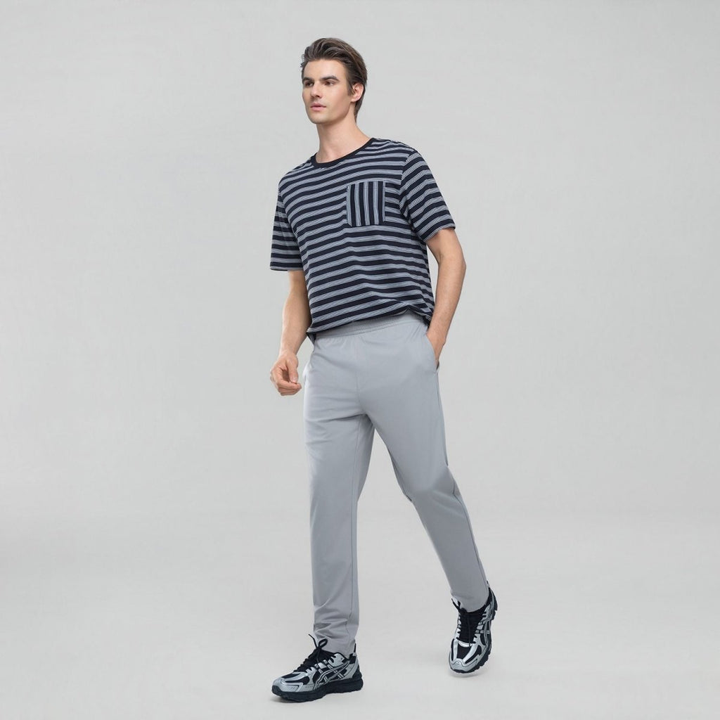 Giordano Men’s Slim Tapered Interlock Jogger with Elastic Waist - Premium Joggers
