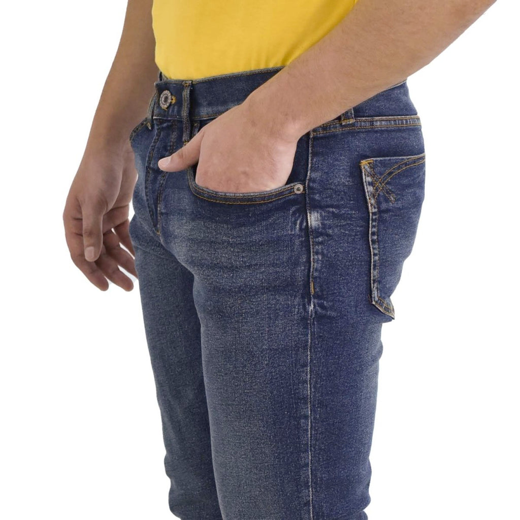 Giordano Men's Slim Tapered Jeans: Low Rise, Denim Stretch - Premium Jeans