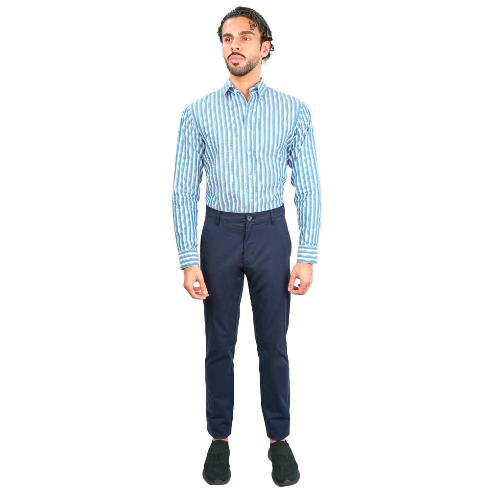 Giordano Men’s Slim Tapered Stretch Twill Khakis with Elastic Waist - first_variant_option_2 Premium Pants for Giordano