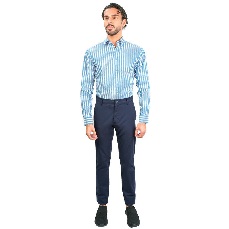 Giordano Men’s Slim Tapered Stretch Twill Khakis with Elastic Waist - first_variant_option_2 Premium Pants for Giordano