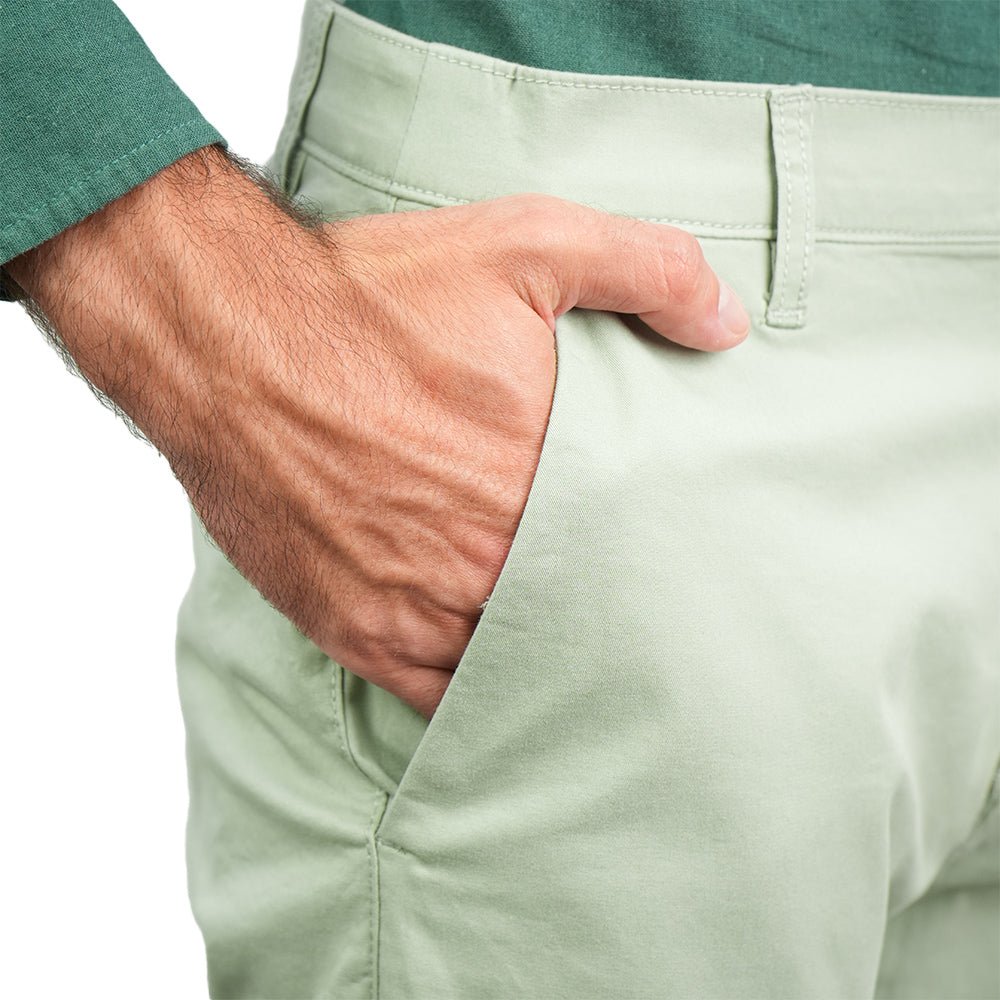 Giordano Men’s Slim Tapered Stretch Twill Khakis with Elastic Waist - first_variant_option_2 Premium Pants for Giordano