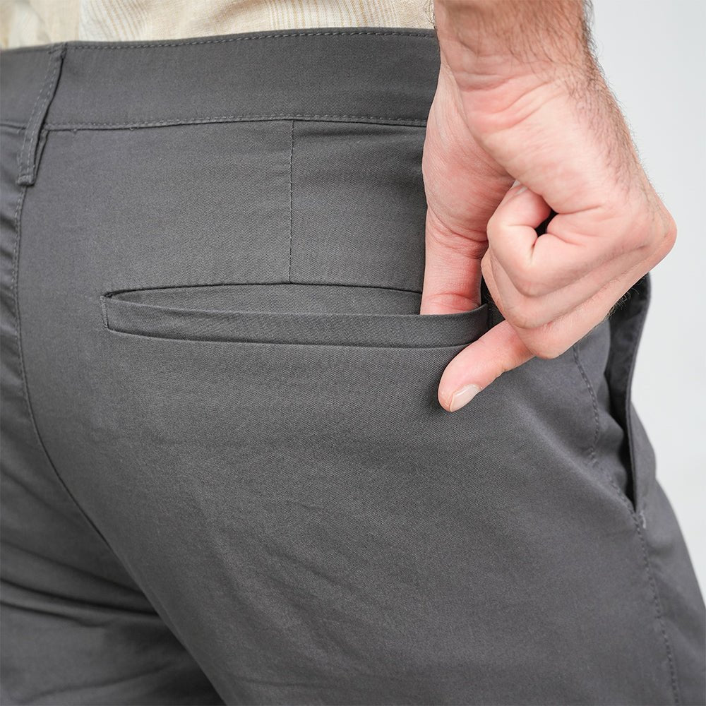Giordano Men’s Slim Tapered Stretch Twill Khakis with Elastic Waist - first_variant_option_2 Premium Pants for Giordano
