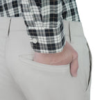 Giordano Men’s Slim Tapered Stretch Twill Khakis with Elastic Waist - Premium Pants