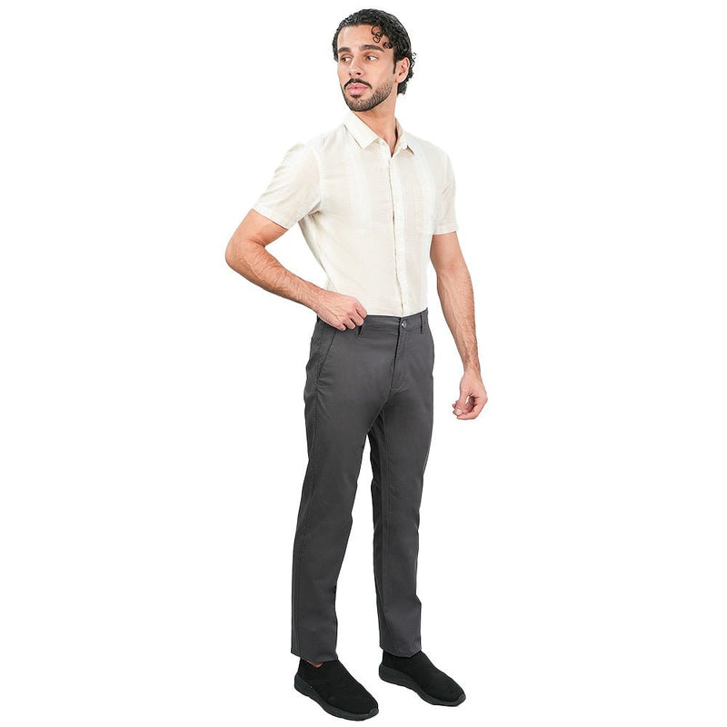 Giordano Men’s Slim Tapered Stretch Twill Khakis with Elastic Waist - first_variant_option_2 Premium Pants for Giordano