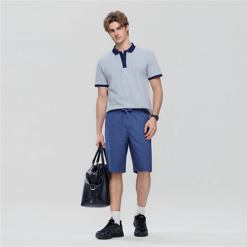 Giordano Men’s Slim Twill Bermuda Shorts with Elastic Waist - first_variant_option_2 Premium Shorts for Giordano