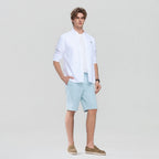 Giordano Men’s Slim Twill Bermuda Shorts with Stretch Waist - Premium Shorts