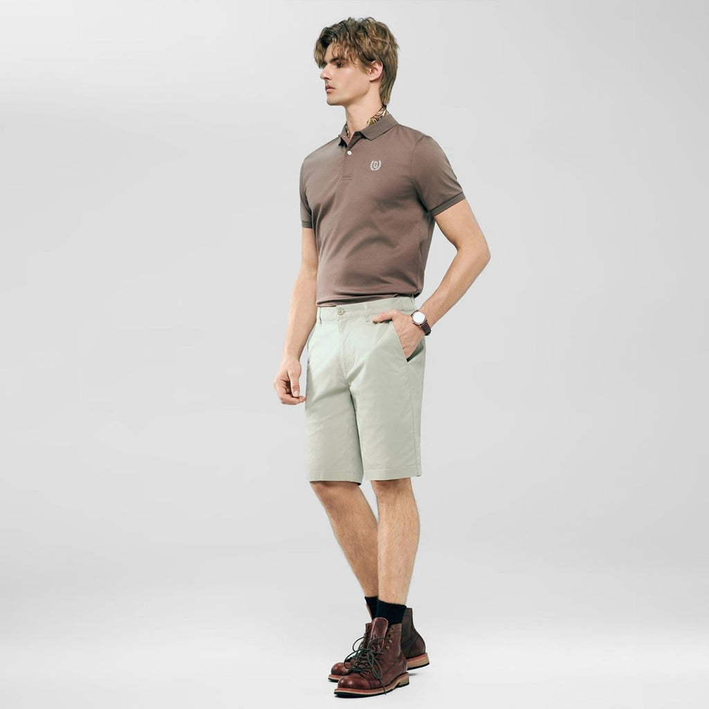 Giordano Men’s Slim Twill Bermuda Shorts with Stretch Waist - first_variant_option_2 Premium Shorts for Giordano