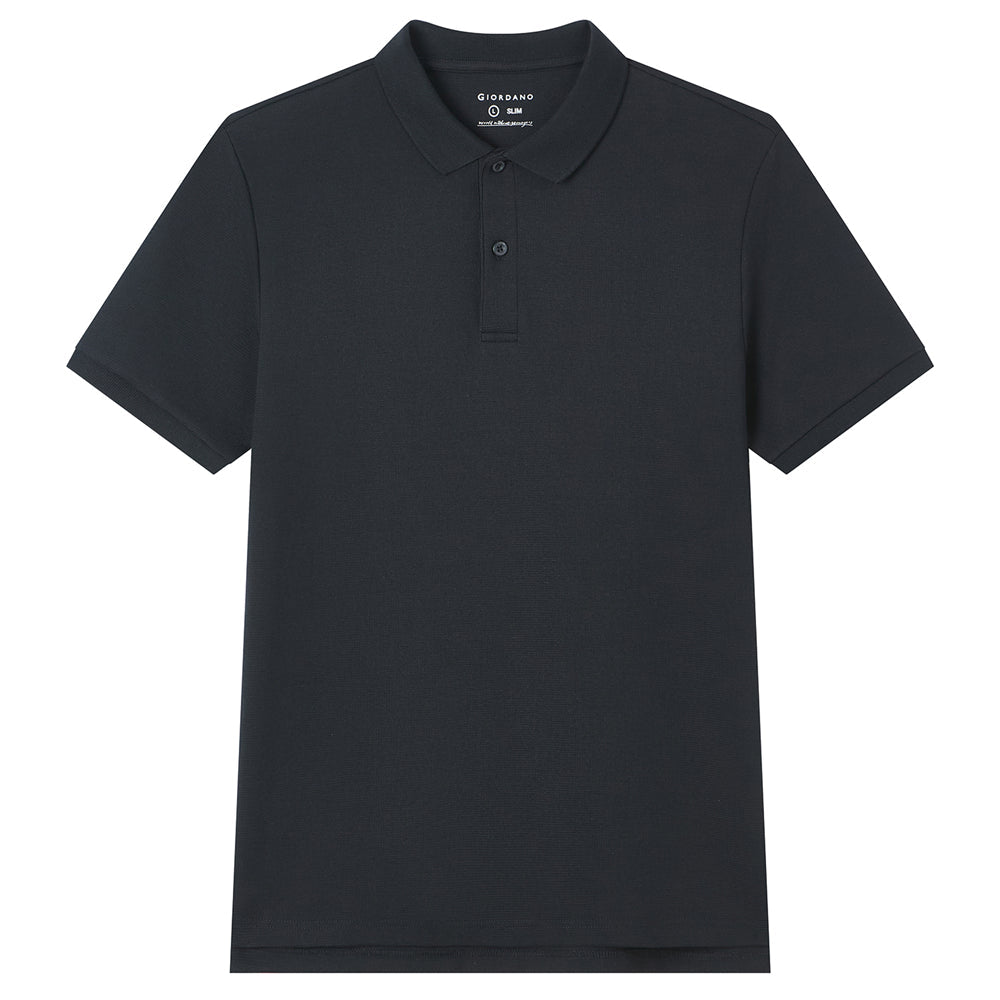 Giordano Men's Slim Waffle Knit Premium Polo - first_variant_option_2 Premium Polo for Giordano