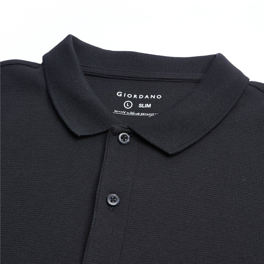 Giordano Men's Slim Waffle Knit Premium Polo - first_variant_option_2 Premium Polo for Giordano