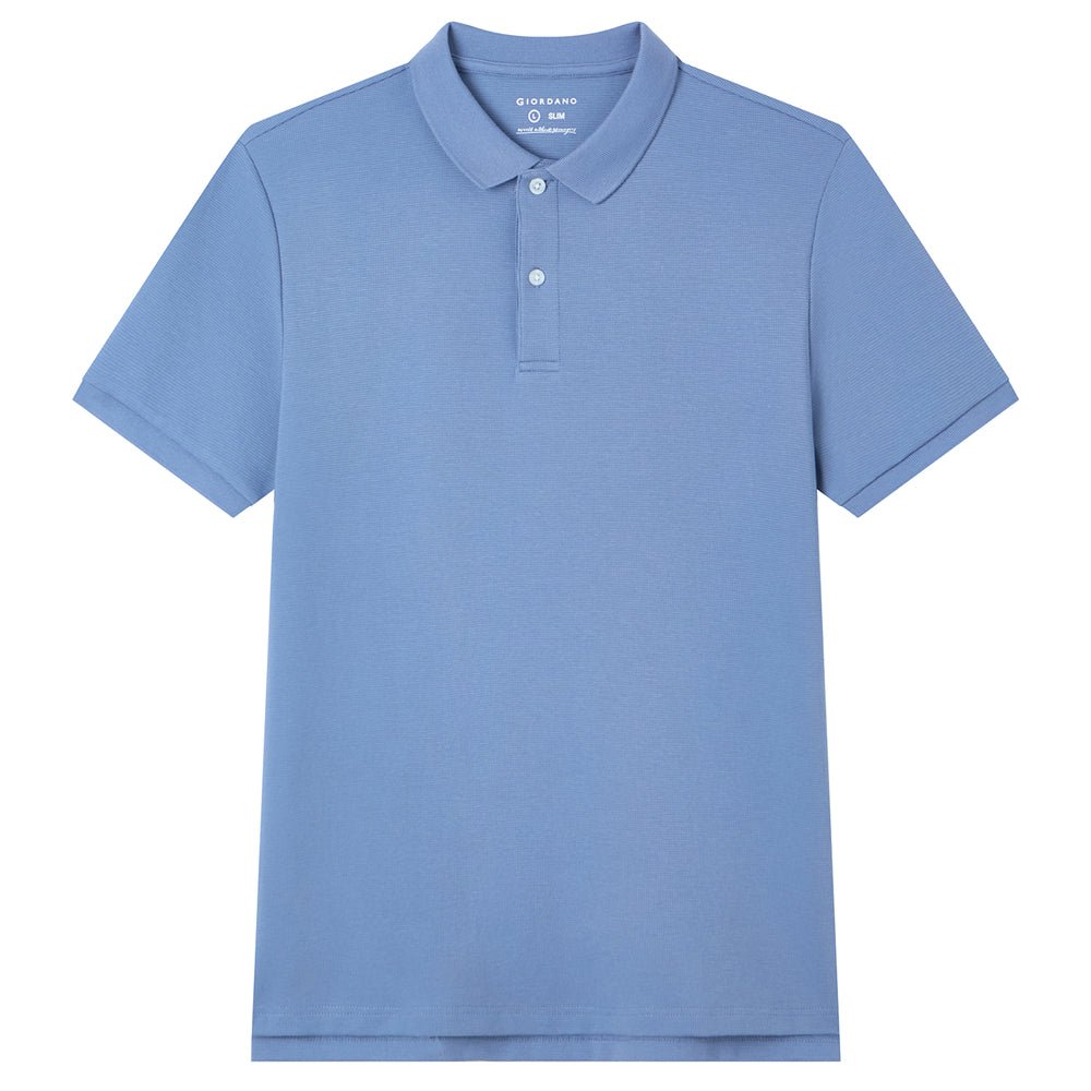 Giordano Men's Slim Waffle Knit Premium Polo - first_variant_option_2 Premium Polo for Giordano