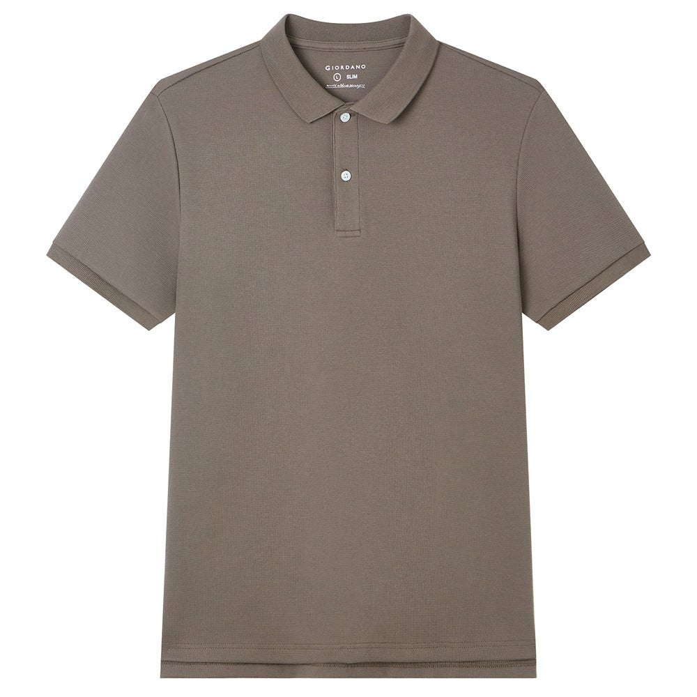 Giordano Men's Slim Waffle Knit Premium Polo - first_variant_option_2 Premium Polo for Giordano