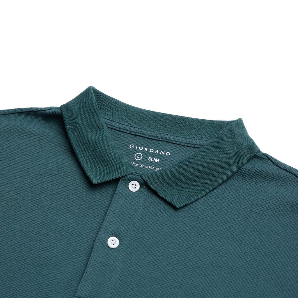 Giordano Men's Slim Waffle Knit Premium Polo - first_variant_option_2 Premium Polo for Giordano