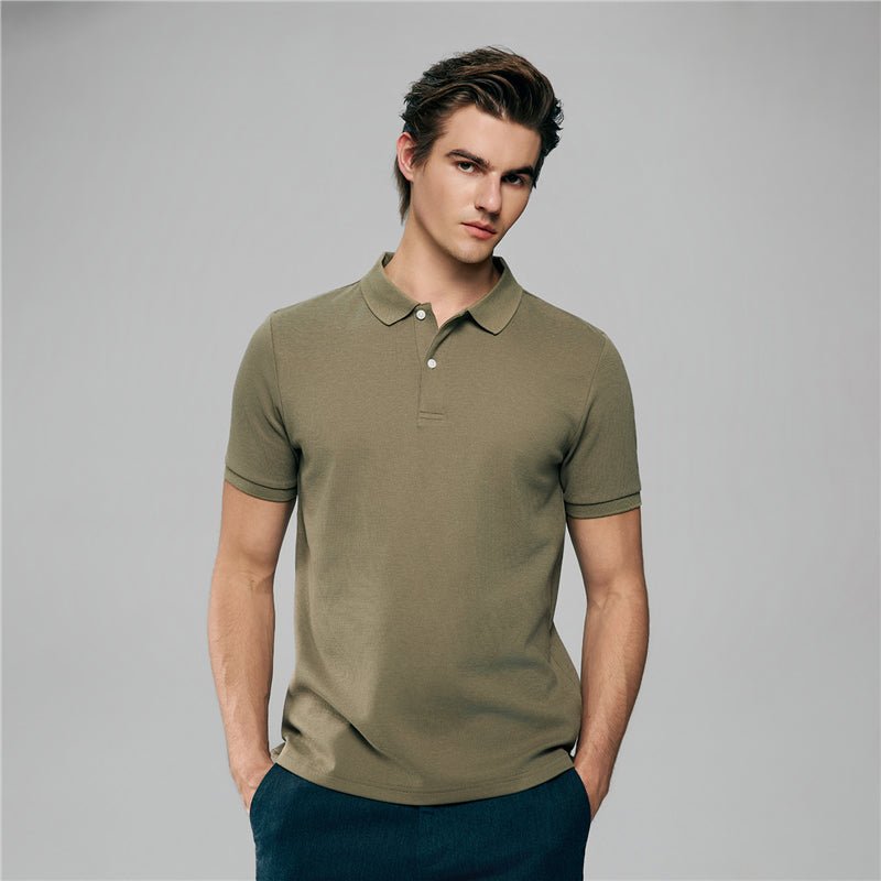 Giordano Men's Slim Waffle Knit Premium Polo - first_variant_option_2 Premium Polo for Giordano