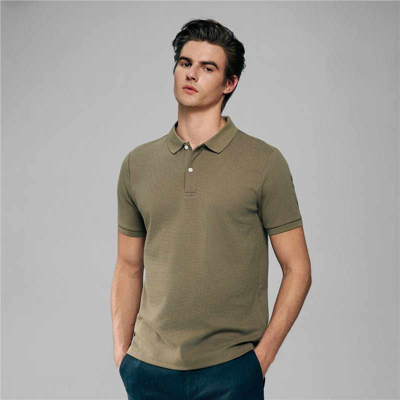 Giordano Men's Slim Waffle Knit Premium Polo - first_variant_option_2 Premium Polo for Giordano