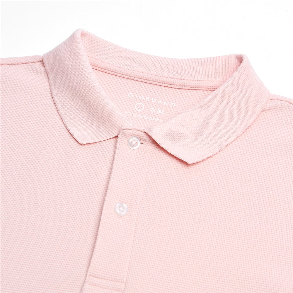 Giordano Men's Slim Waffle Knit Premium Polo - first_variant_option_2 Premium Polo for Giordano