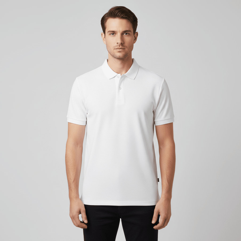 Giordano Men's Slim Waffle Knit Premium Polo - first_variant_option_2 Premium Polo for Giordano