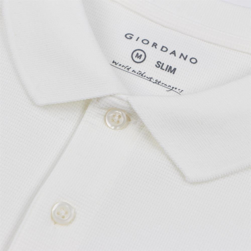 Giordano Men's Slim Waffle Knit Premium Polo - first_variant_option_2 Premium Polo for Giordano