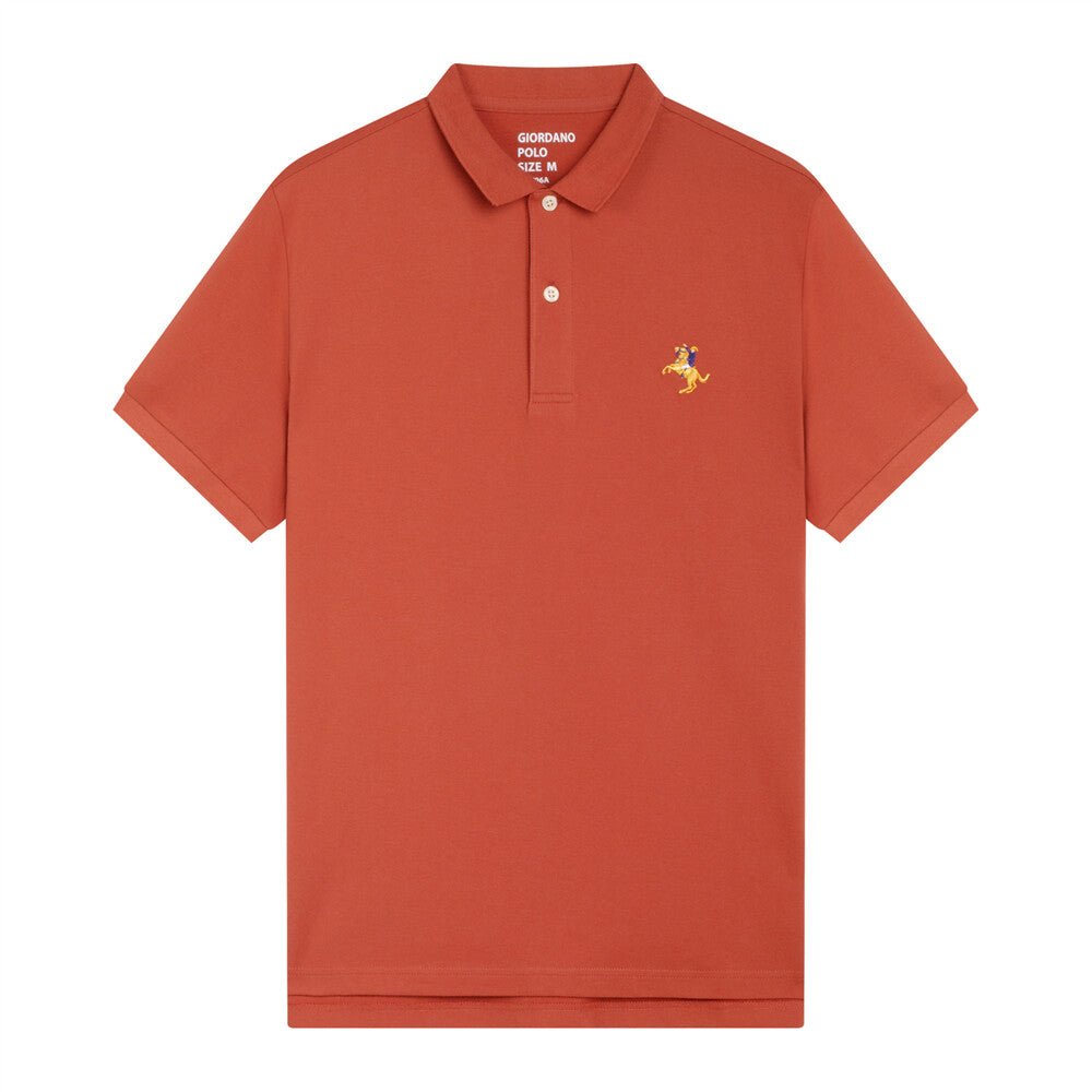 Giordano Men's Solid Small Napoleon Polo - Premium Polo