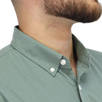 Giordano Men's Stretch Long Sleeve Slim Button Front Shirt - Premium Shirts