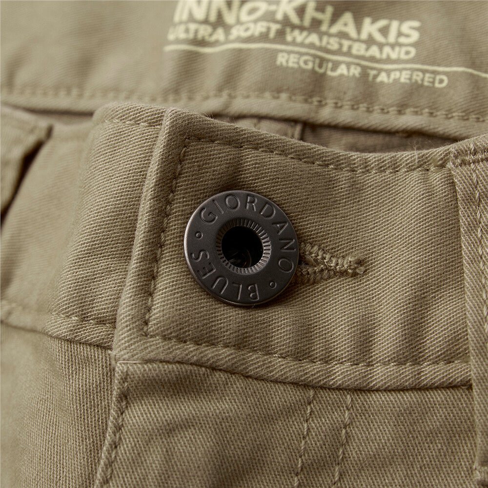 Giordano Men's Stretchy Mid Rise Khakis - Premium Pants