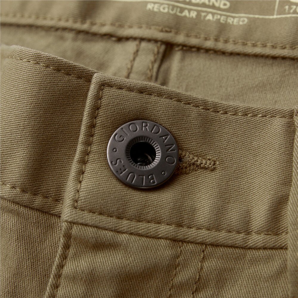Giordano Men's Stretchy Mid Rise Khakis - Premium Pants