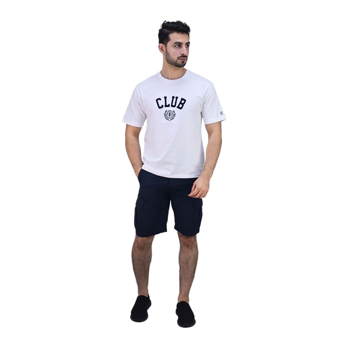 Giordano Men's Twill Mid Rise Elastic Waist Bermuda Shorts - Premium Shorts