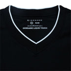 Giordano Men's V-Neck Tee - Slim Fit, Cotton Interlock, Solid Colors - Premium Tee