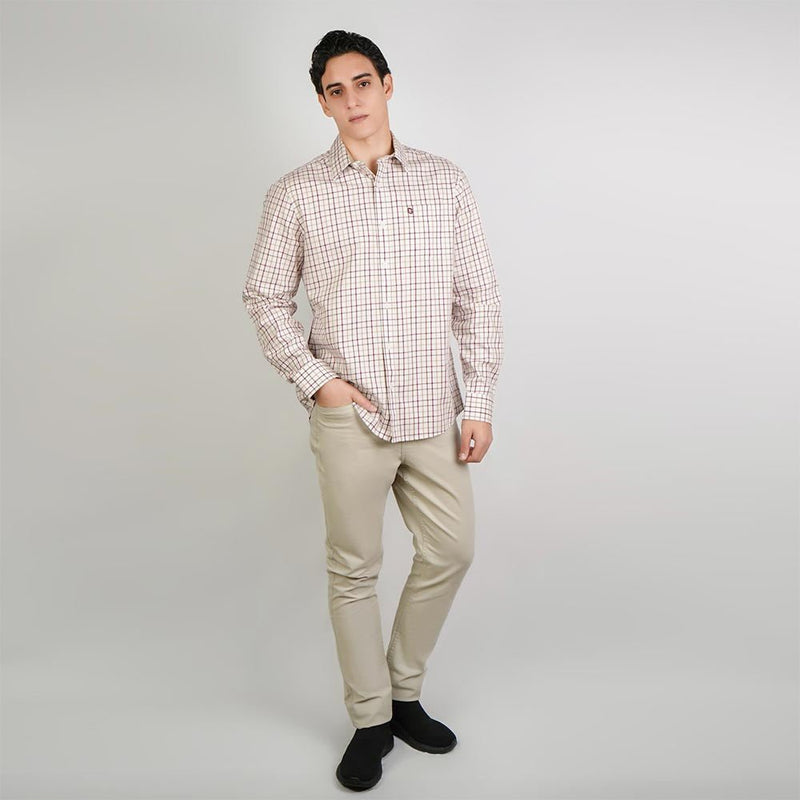 Giordano Men's Washed Cotton Band Collar Shirt - Premium Shirts