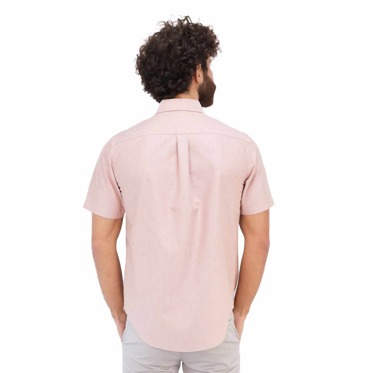 Giordano Men's Wrinkle Free Cotton Oxford Short Sleeve Shirt - Premium Shirts