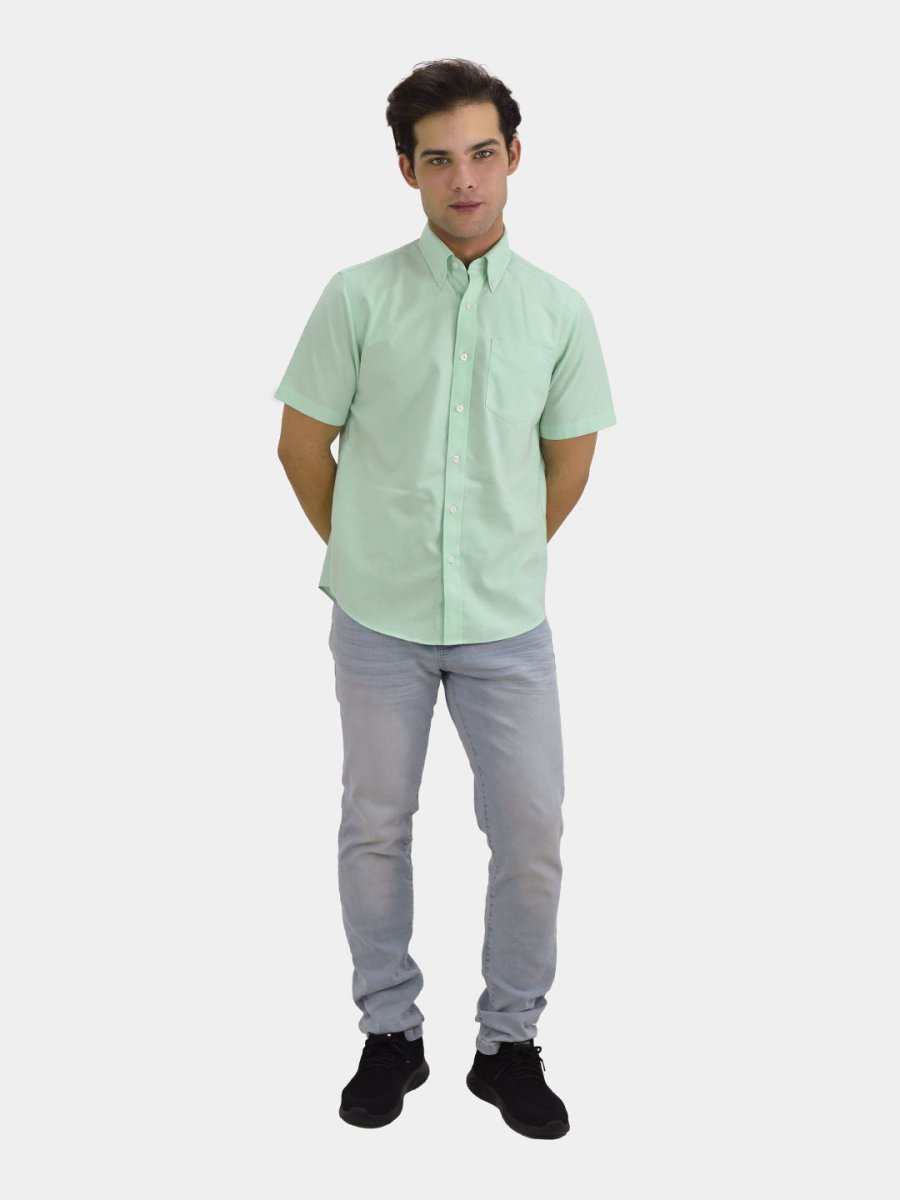 Giordano Men's Wrinkle Free Cotton Oxford Short Sleeve Shirt - Premium Shirts