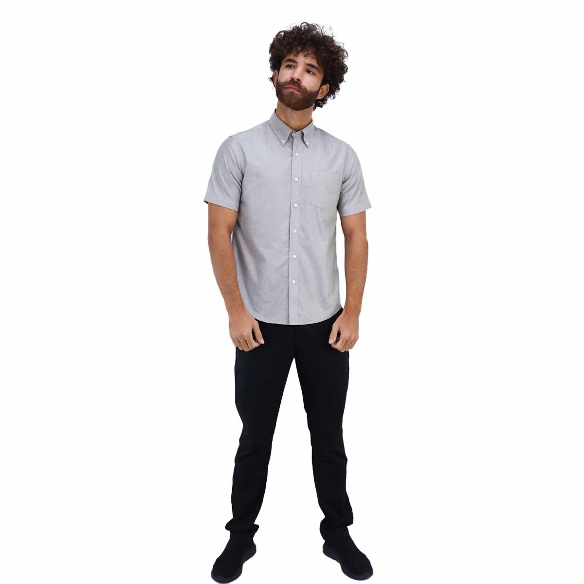 Giordano Men's Wrinkle Free Cotton Oxford Short Sleeve Shirt - Premium Shirts