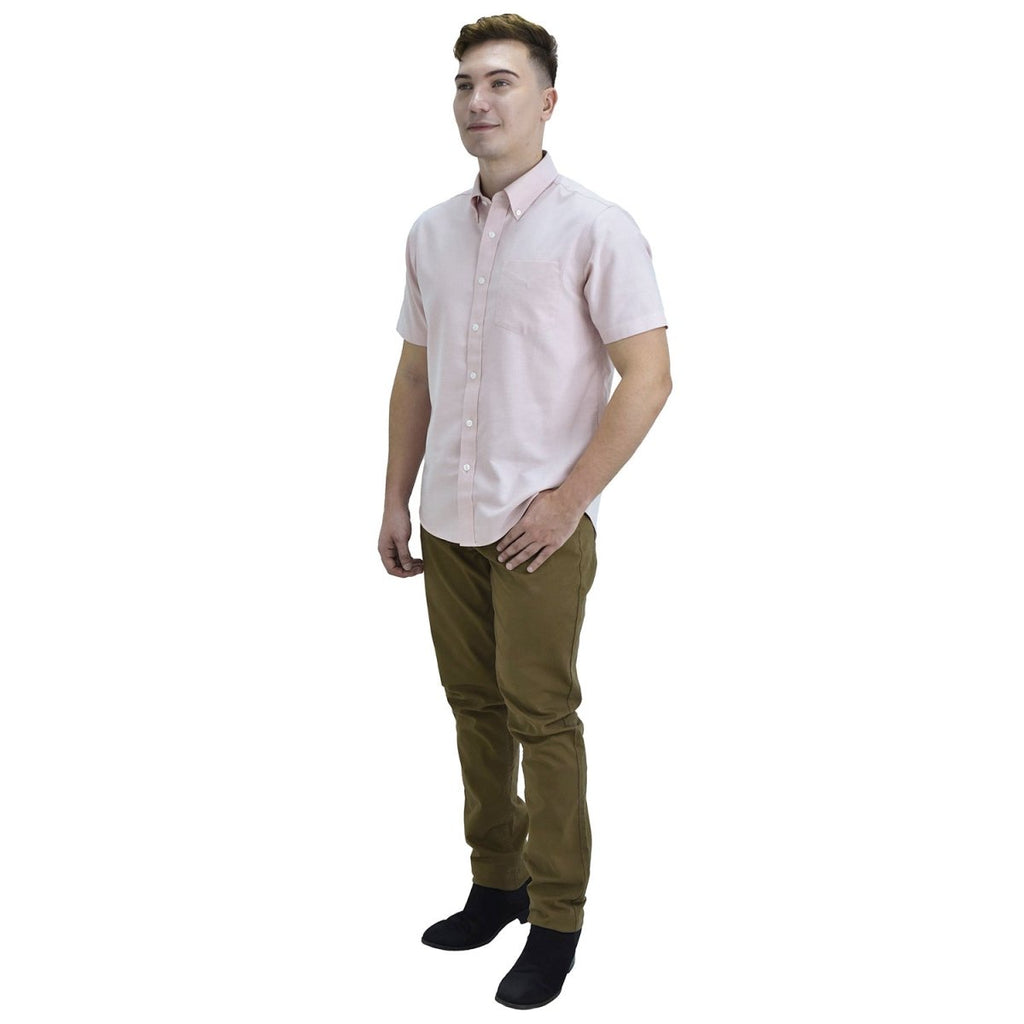 Giordano Men's Wrinkle Free Cotton Oxford Short Sleeve Shirt - Premium Shirts