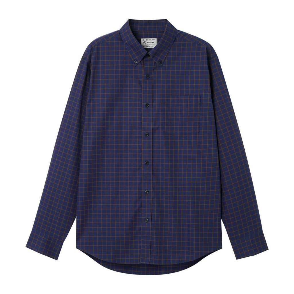 Giordano Men's Wrinkle Free Cotton Shirt: Comfort & Style - Premium Shirts