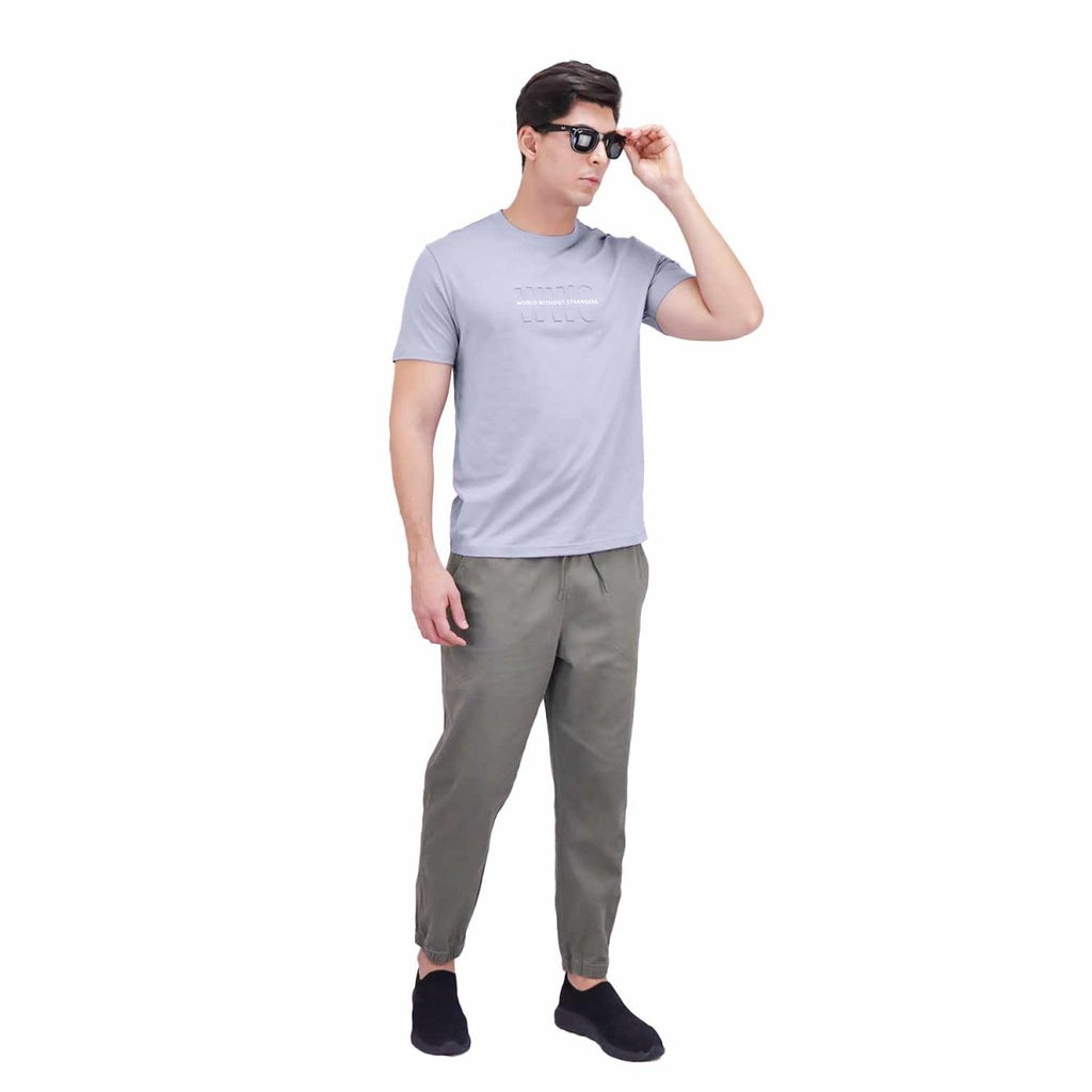 Giordano Men's Wws Print Slim Fit Jersey Tee - Premium Print Tee