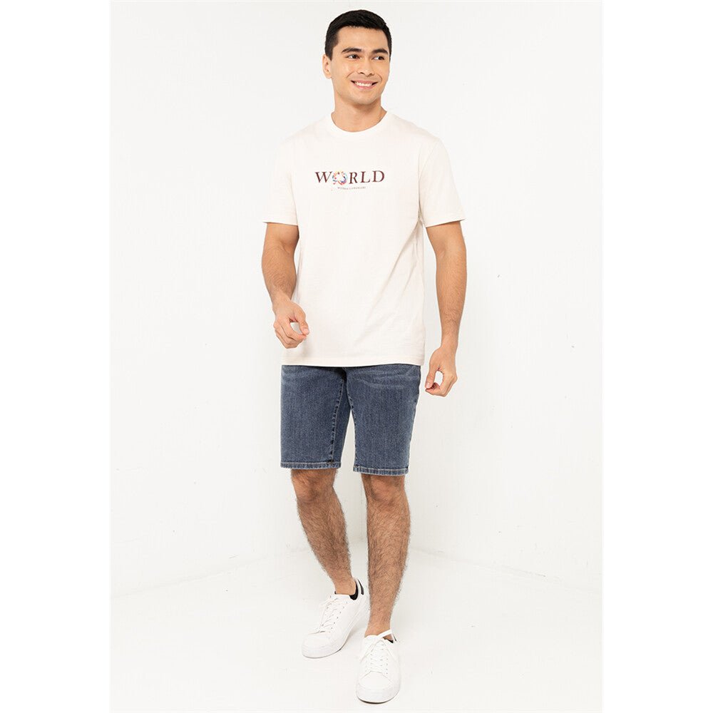 Giordano Men's Wws Theme Print Tee's - Premium Print Tee