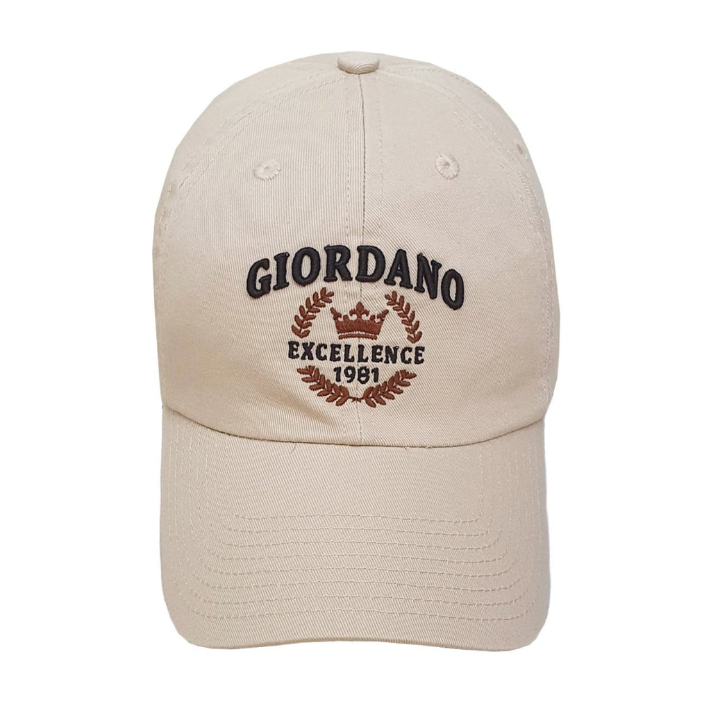 Giordano Unisex Cotton Cap With 3D Embroidery - Premium Cap