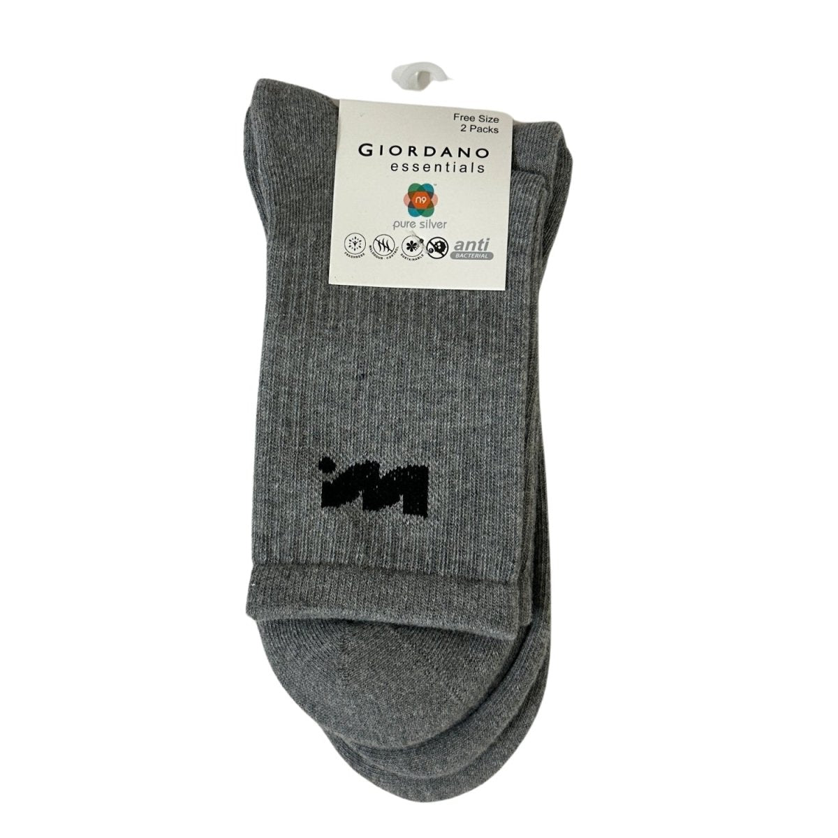 Giordano Wander Wonder Collection Longer Socks - 2 Pack, Cotton Polyester Elastane Blend - Premium Socks