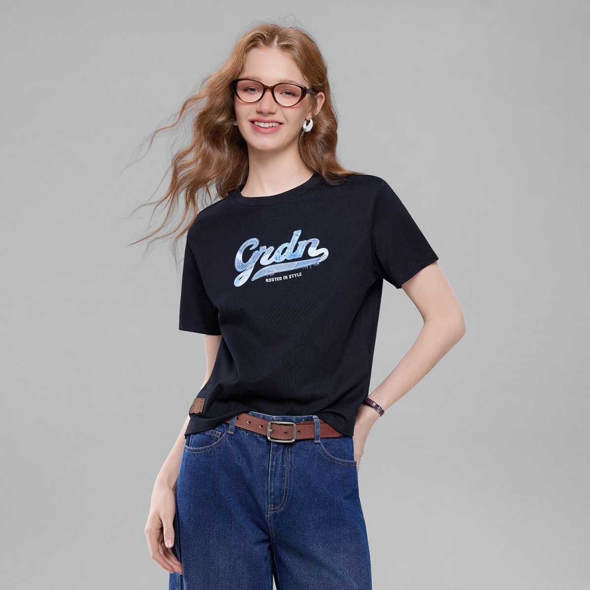 Giordano Women Boyfriend Cotton Graphic Tee - first_variant_option_2 Premium Print Tee for Giordano