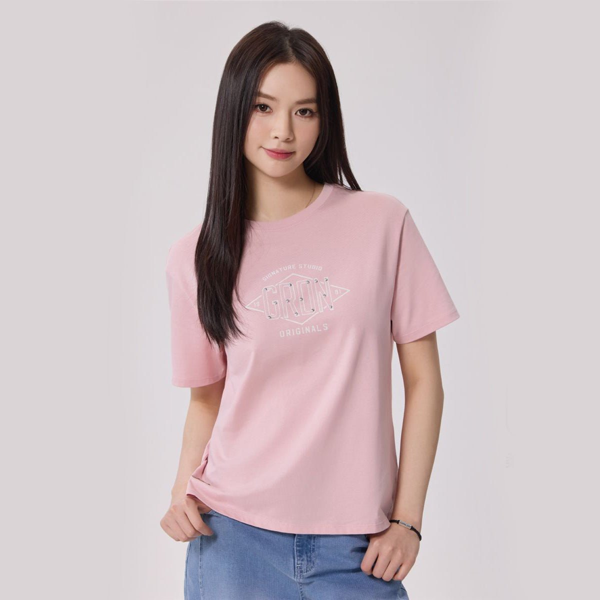 Giordano Women Boyfriend Cotton Graphic Tee - first_variant_option_2 Premium Print Tee for Giordano