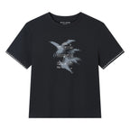 Giordano Women Boyfriend Fit Cotton Graphic Crew Tee - Premium Print Tee