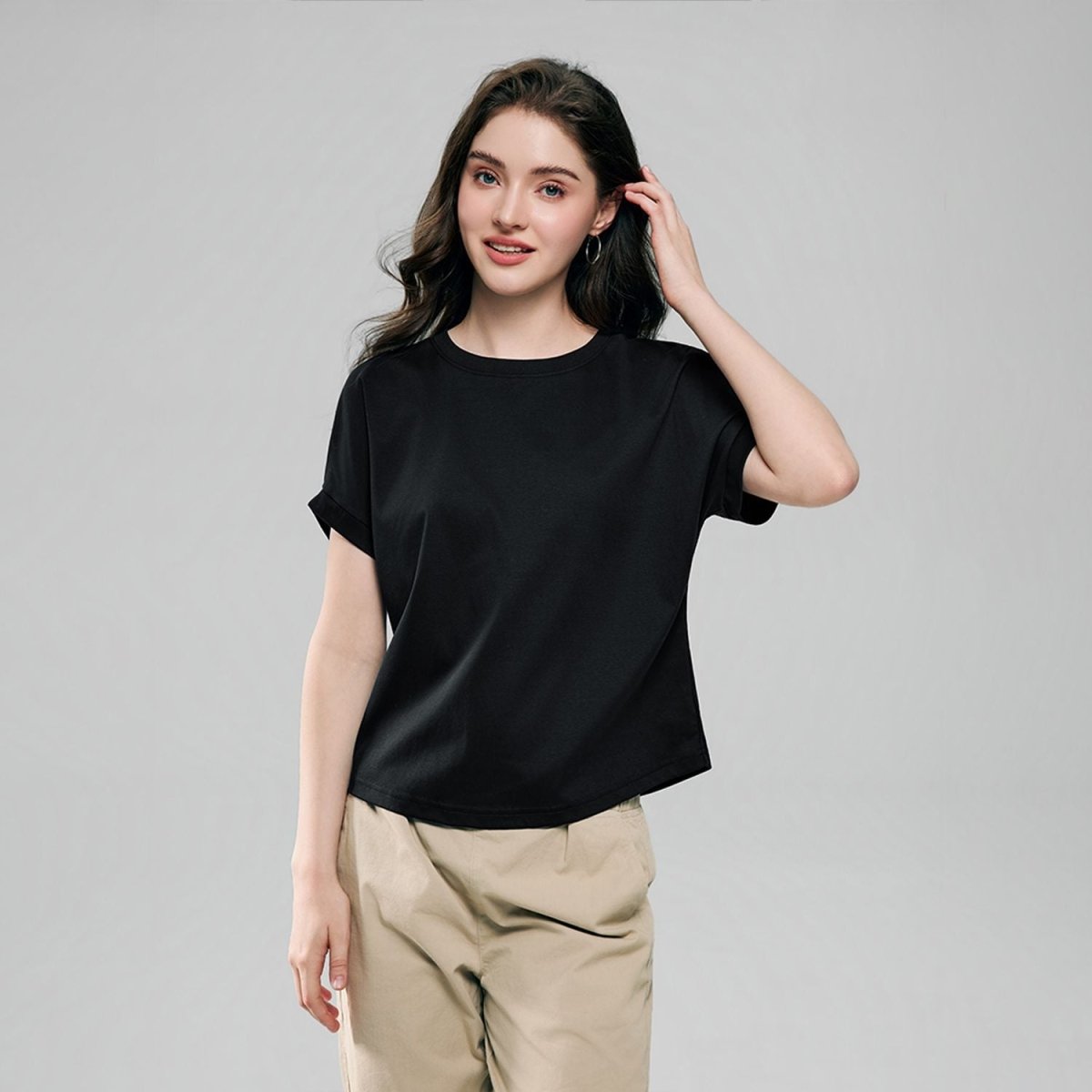 Giordano Women Boyfriend Interlock Liquid Tee - Premium Tee