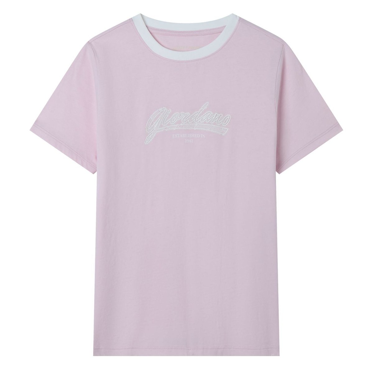 Giordano Women Comfort Cotton Graphic Crew Tee - Premium Print Tee
