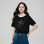 Giordano Women Cotton Graphic Crew Tee - Premium Print Tee