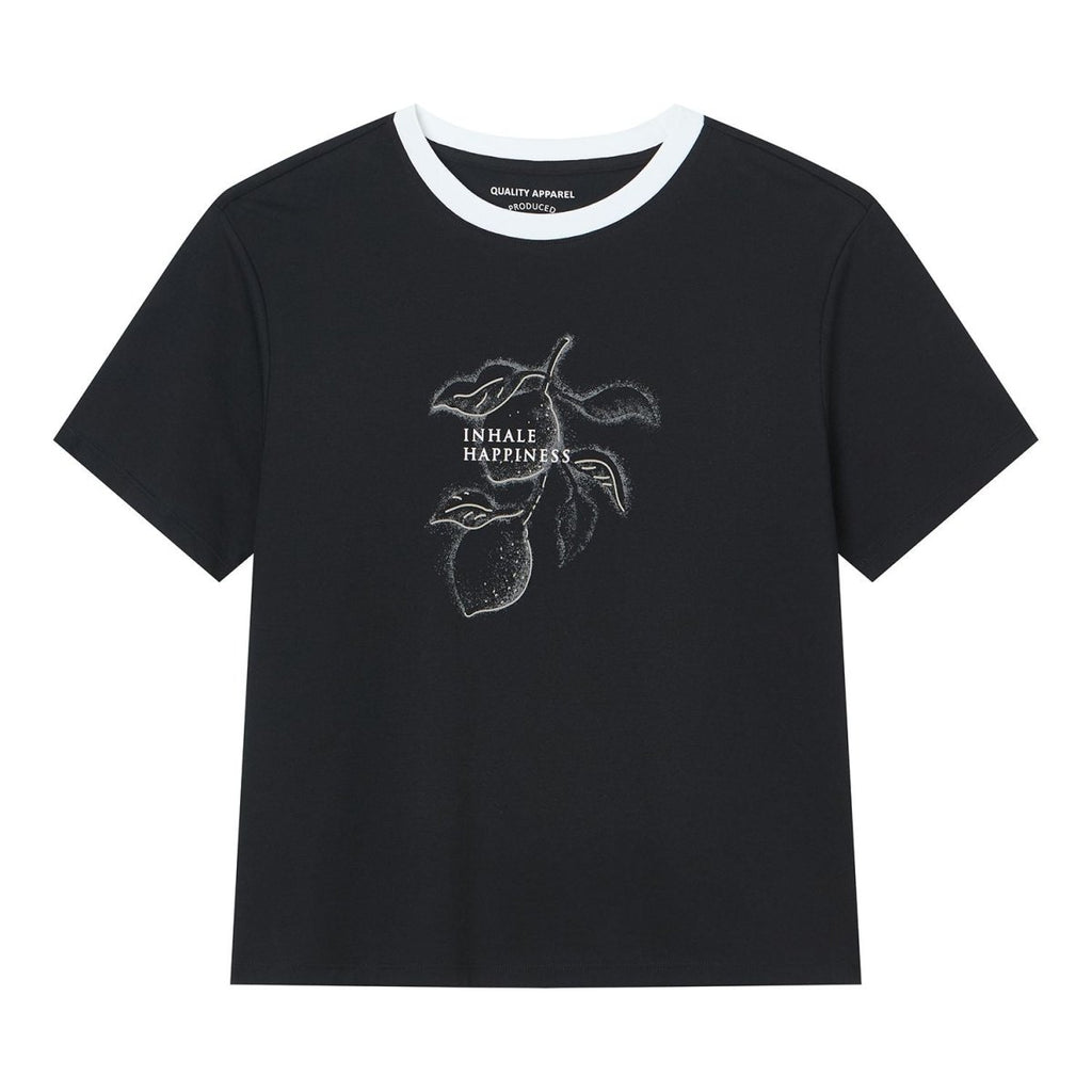 Giordano Women Cotton Graphic Crew Tee - Premium Print Tee
